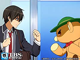 睨み合う可児江君とモッフル卿。ケンカするほど仲がいい?